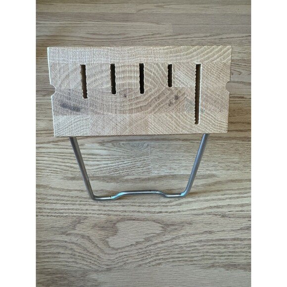 Cutco Knives 5 Slot Oak Wood Knife Block Storage Space Saver Stand / Hang - Picture 2 of 7